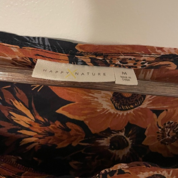 Happy X Nature by Kate Hudson Floral 3/4 Length Sleeve Mini Dress Size MEDIUM - Picture 4 of 4